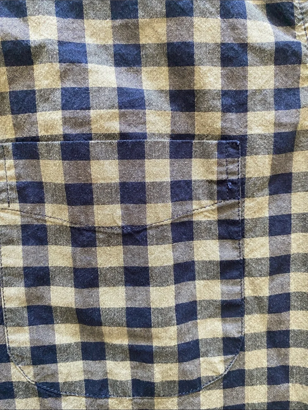 J crewClassic Men's Blue and tan Plaid Button-Down Shirt